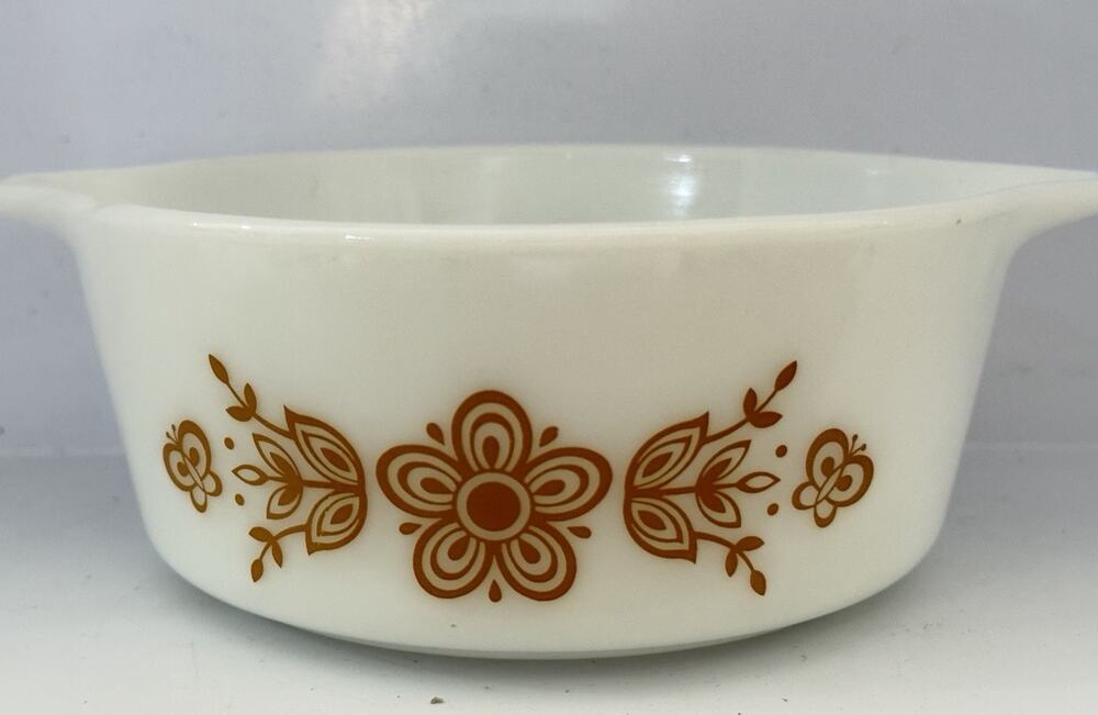 Vintage Pyrex Butterfly Gold #472 1 1/2 qt Casserole Dish Replacement No Lid